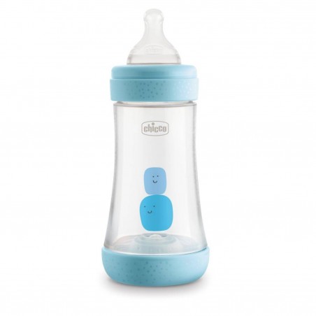 Chicco Biberon Perfect 5 Boy 240 Ml In Silicone 2 Fori