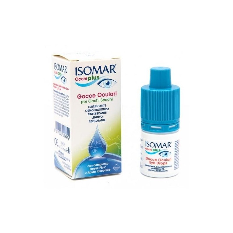 Euritalia Pharma Isomar Occhi Plus Gocce Oculari Per Occhi Secchi All'acido Ialuronico 0,25% 10 Ml