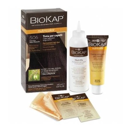 Bios Line Biokap Nutricolor 5,06 Castano Noce Moscata Tinta Tubo + Flacone