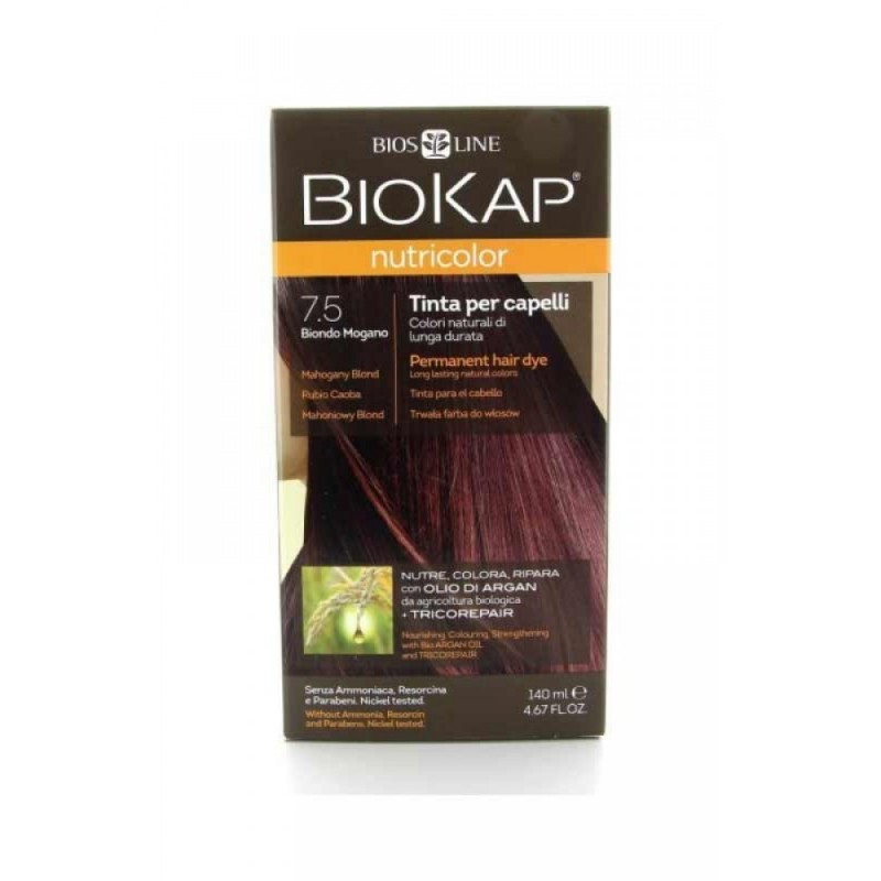 Bios Line Biokap Nutricolor 7,5 New Biondo Mogano Tinta Tubo + Flacone