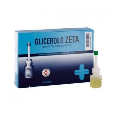 Glicerolo Zeta Adulti 6,75 g Farmaco Lassativo 6 Microclismi con Malva e Camomilla