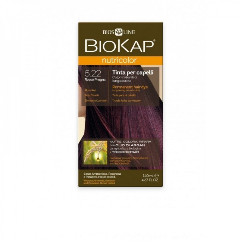 Bios Line Biokap Nutricolor 5,22 Rosso Prugna Tinta Tubo + Flacone