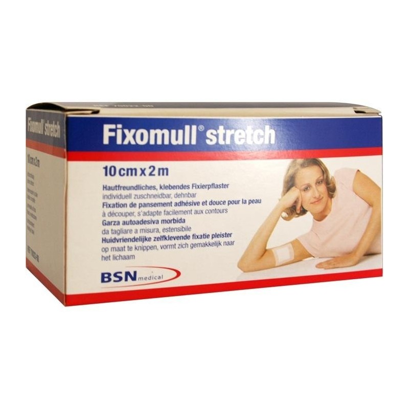 Essity Italy Fascia Autoadesiva Ipoallergenica Fissaggio Cateteri Fixomull Stretch. Supporto In Poliestere Non Tessuto Bianco, M