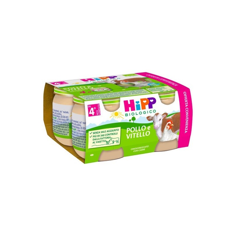 Hipp Italia Hipp Bio Hipp Bio Omogeneizzato Pollo Vitello 4x80 G