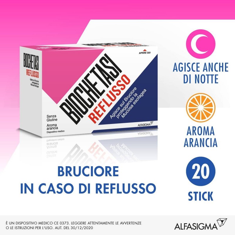 Alfasigma Biochetasi Reflusso 20 Stick Aroma Arancia