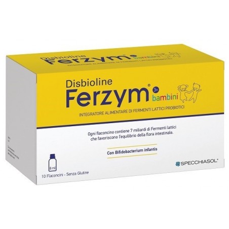 Specchiasol Disbioline Ferzym Bambini 10 Flaconcini Da 8 Ml