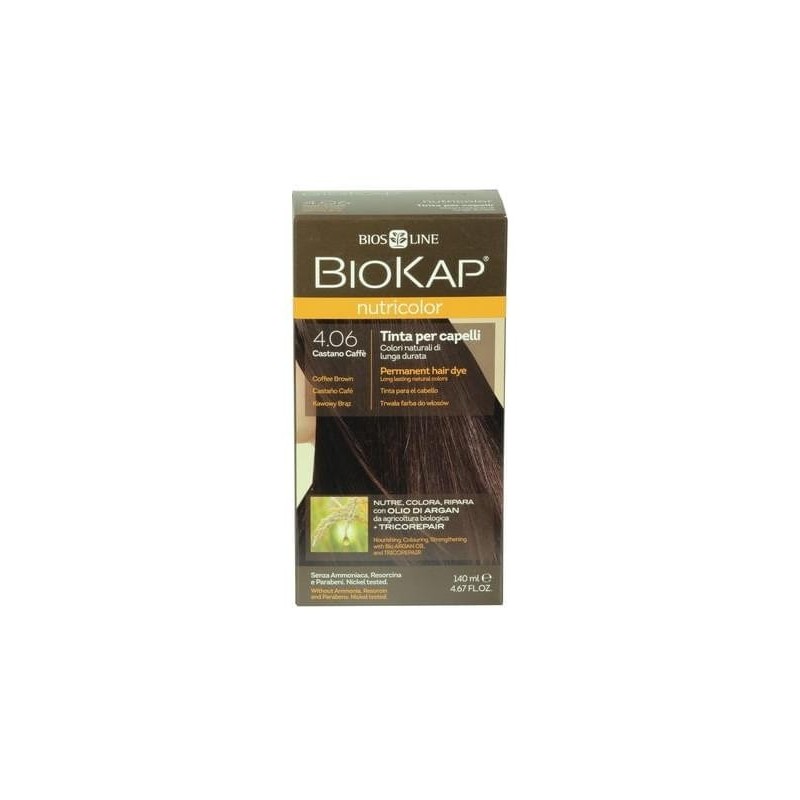 Bios Line Biokap Nutricolor 4,06 New Castano Caffe' Tinta Tubo + Flacone