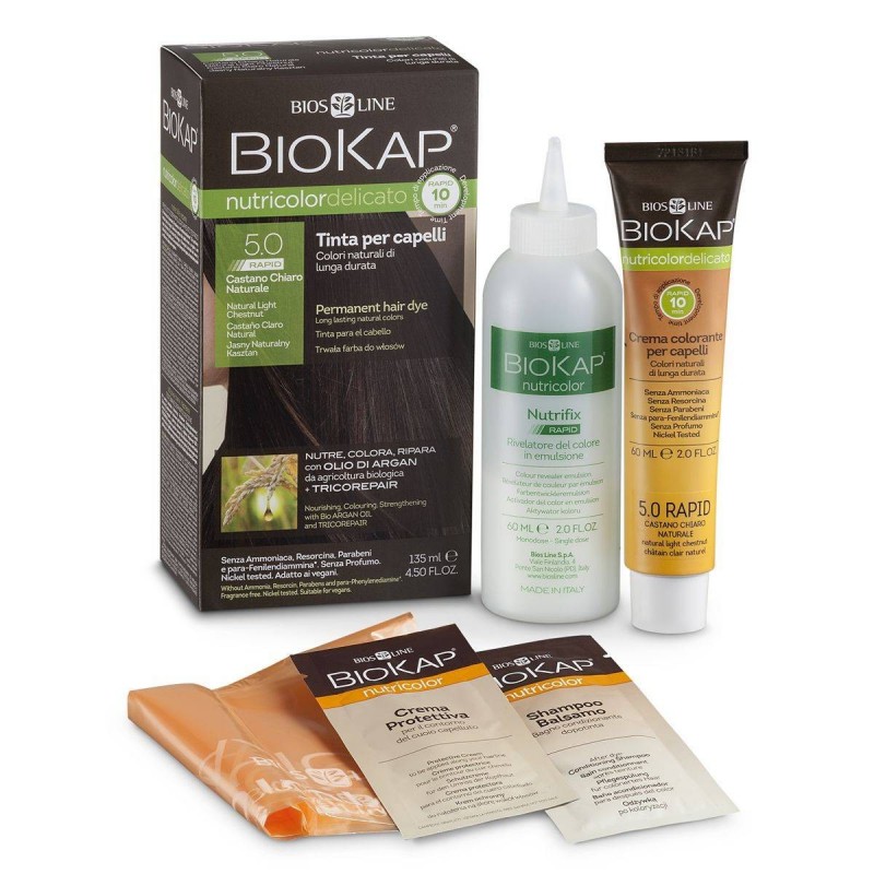 Bios Line Biokap Nutricolor Delicato 5,0 New Castano Chiaro Naturale Tinta 140 Ml