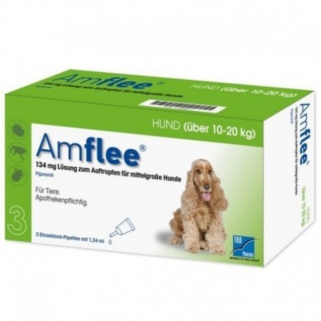 Krka Farmaceutici Milano Amflee 134 Mg Soluzione Spot-on Per Cani Di Taglia Media