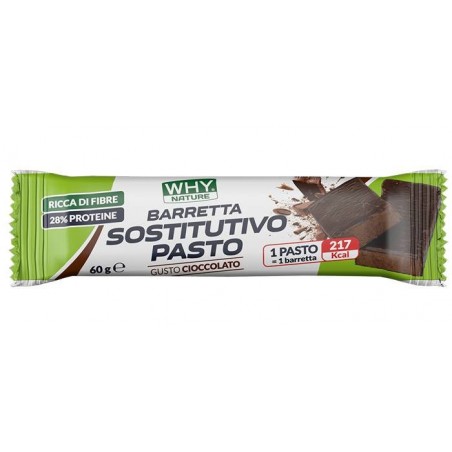 Biovita Whynature Barretta Sostitutiva Pasto Cioccolato Ricoperta Fondente 60 G