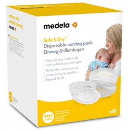 Medela Italia Safe & Dry Coppetta Assorbilatte 60 Pezzi