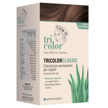 Specchiasol Tricolor Classic 6 Biondo Scuro 2 Tubi 50 Ml + 2 Shaker 50 Ml + 4 Bustine 8 Ml