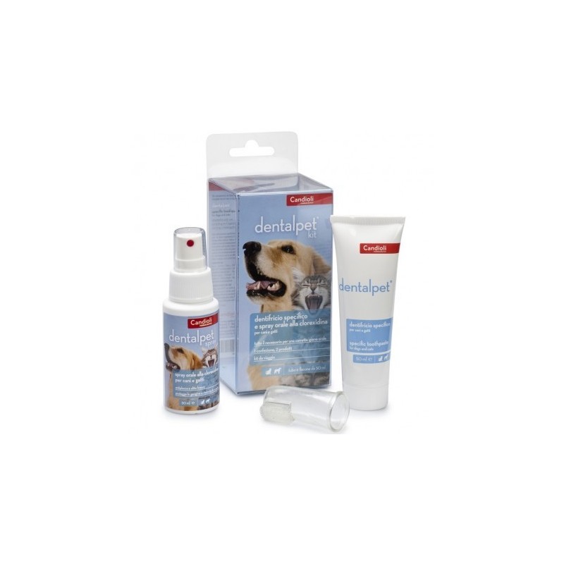 Candioli Ist. Profil. E Farm. Dentalpet Kit Dentifricio 50ml+spray Orale 50ml+1 Ditale