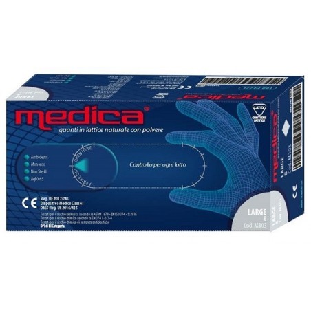 Nacatur International Imp. Exp. Medica Guanto Lattice N/sterile Con Polvere Dm Misura L 100 Pezzi