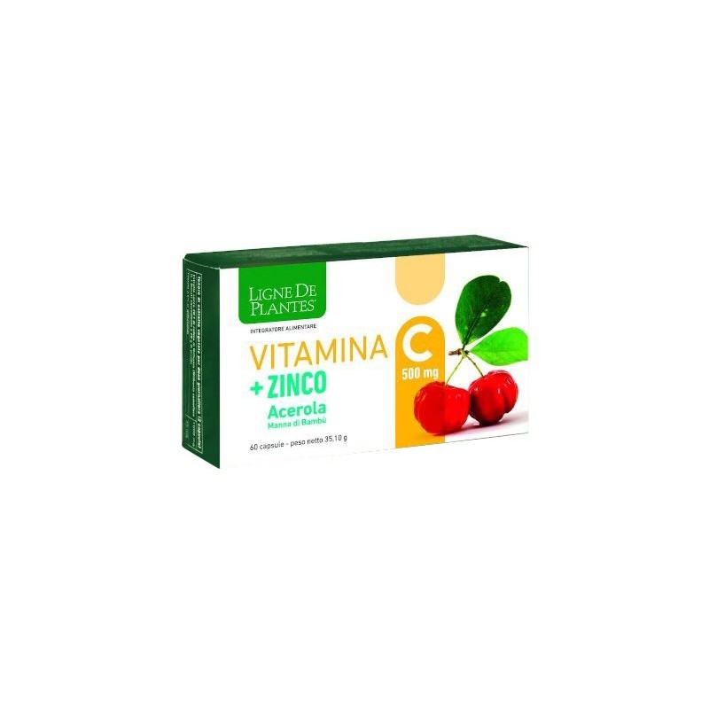 Natura Service Ligne De Plantes Vitamina C 500 Mg + Zinco Acerola E Manna Di Bambu' 60 Capsule