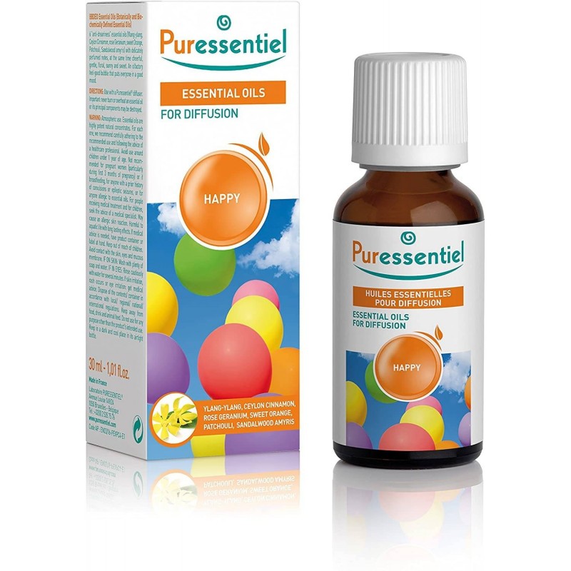 Puressentiel Italia Puressentiel Miscela Happy Ecocert Miscela Per Diffusione Happy Certificata Ecocert 30 Ml