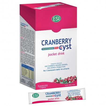 Esi Cranberry Cyst Pocket Drink 16 Bustine