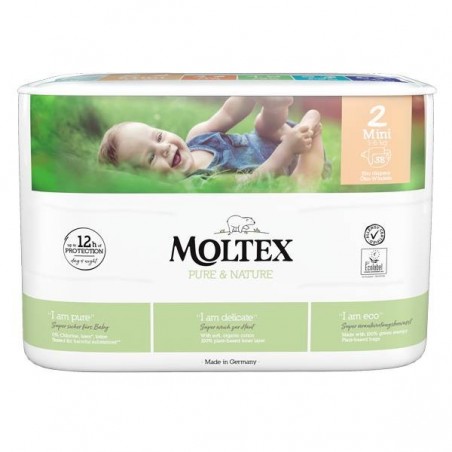 Ontex Pannolini Moltex Pure & Nature Mini 3-6 Kg Taglia 2 38 Pezzi