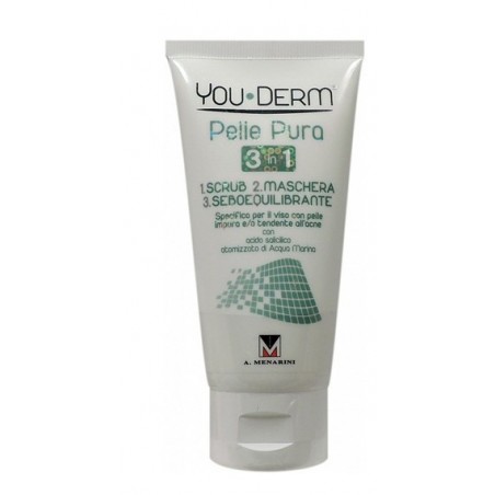 A. Menarini Ind. Farm. Riun. Youderm Pelle Pura 3 In 1 Scrub Maschera Seboregolatore 75 Ml