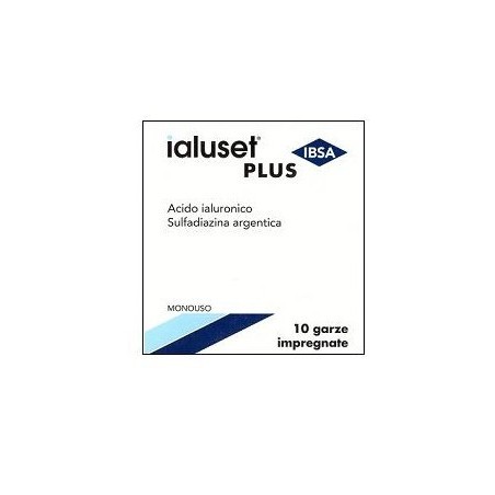 Ibsa Farmaceutici Italia Garza Ialuset Plus Impregnata Di Crema Di Acido Ialuronico 0,05%, Di Sulfadiazina Argentica 1%, Macrogo