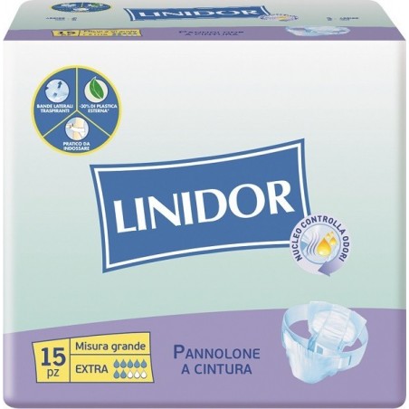 Fater Pannolone Linidor A Cintura Extra Misura Grande 15 Pezzi