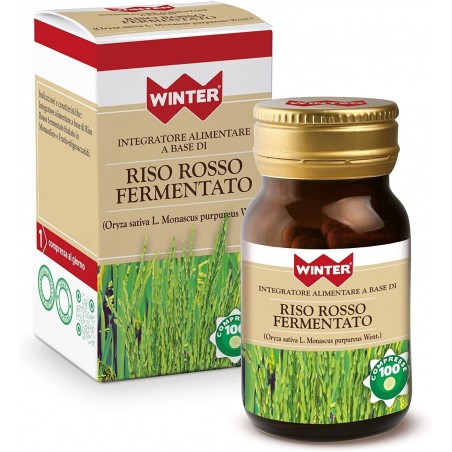 Winter Riso Rosso Fermentato Integratore per Colesterolo e Trigliceridi 100 Compresse