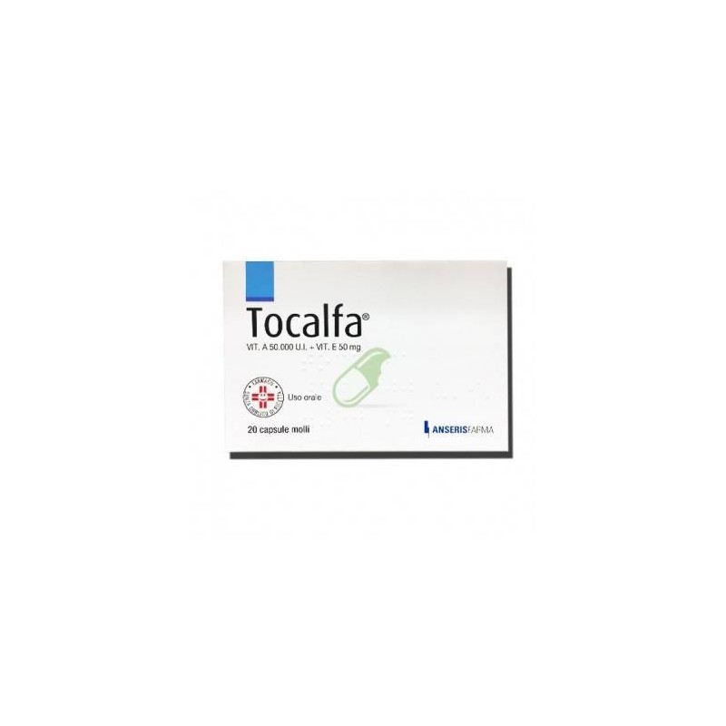 Difa Cooper Tocalfa Vitamina A + E 50.000 U.i. + 50 Mg Capsule Molli Associazione Di Vitamine Liposolubili