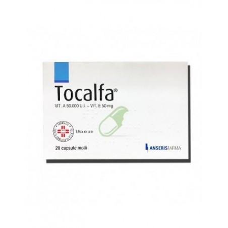 Difa Cooper Tocalfa Vitamina A + E 50.000 U.i. + 50 Mg Capsule Molli Associazione Di Vitamine Liposolubili