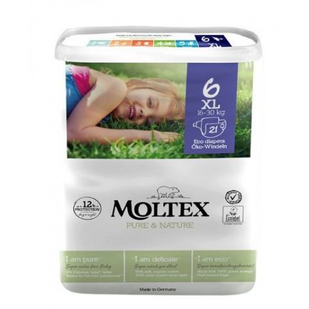 Ontex Pannolini Moltex Pure & Nature Xl 13-18 Kg Taglia 6 21 Pezzi