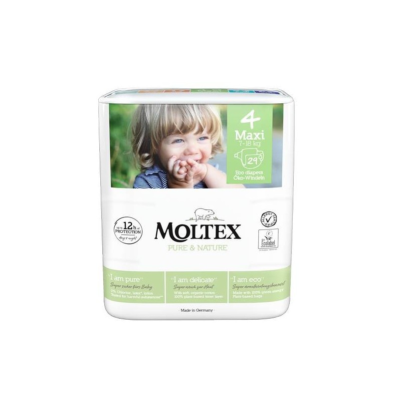 Ontex Pannolini Moltex Pure & Nature Maxi 7-14 Kg Taglia 4 29 Pezzi