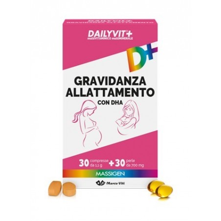 Marco Viti Farmaceutici Dailyvit+ Gravidanza Allattamento Con Dha Multivitaminico E Multiminerale 30 Compresse + 30 Perle