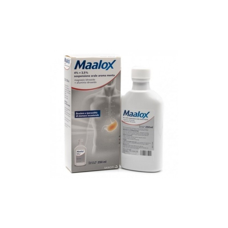 Opella Healthcare Italy Maalox 4% + 3,5% Sospensione Orale Aroma Menta Magnesio Idrossido + Alluminio Idrossido