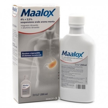 Opella Healthcare Italy Maalox 4% + 3,5% Sospensione Orale Aroma Menta Magnesio Idrossido + Alluminio Idrossido