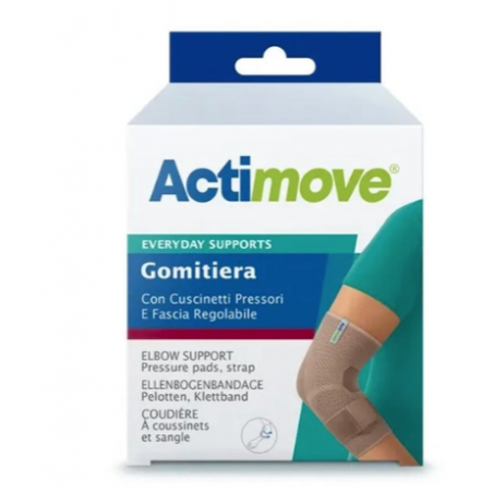 Essity Italy Actimove Everyday Gomitiera Elastica Con Cuscinetti Pressori E Fascia Regolabile L