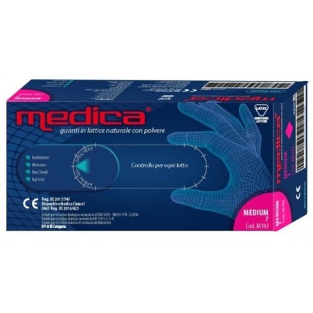 Nacatur International Imp. Exp. Medica Guanto Lattice N/sterile Con Polvere Dm Misura M 100 Pezzi