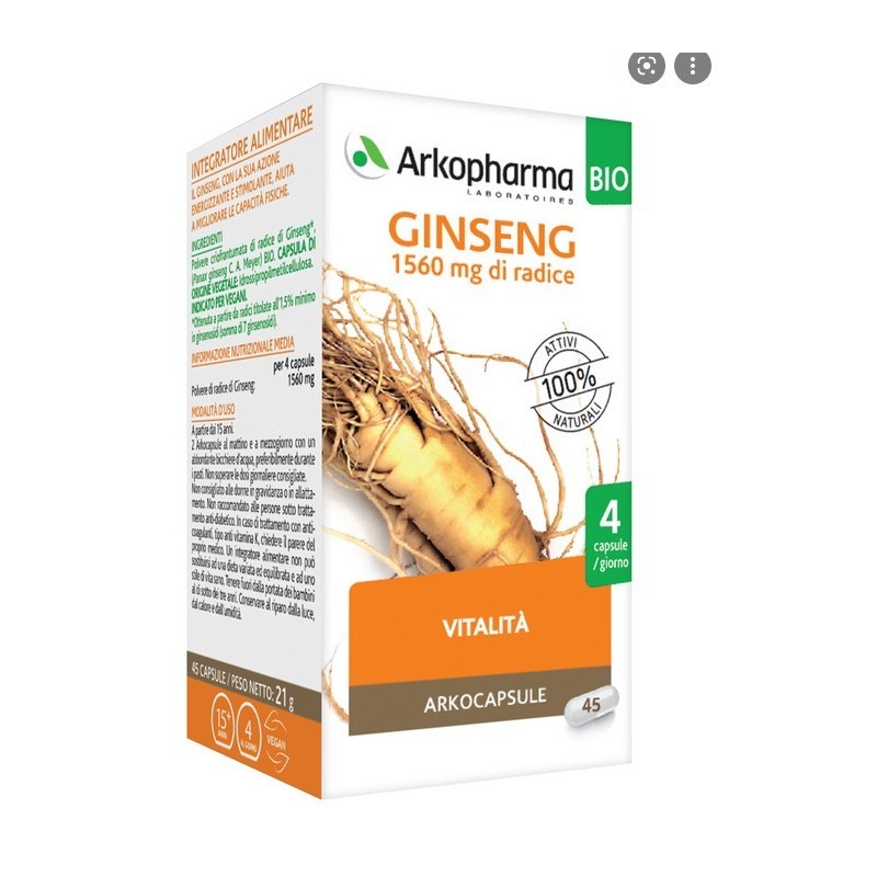 Arkofarm Arko Capsule Ginseng 45 Capsule Bio