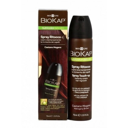 Bios Line Biokap Nutricolor Delicato Spray Ritocco Castano Mogano 75 Ml