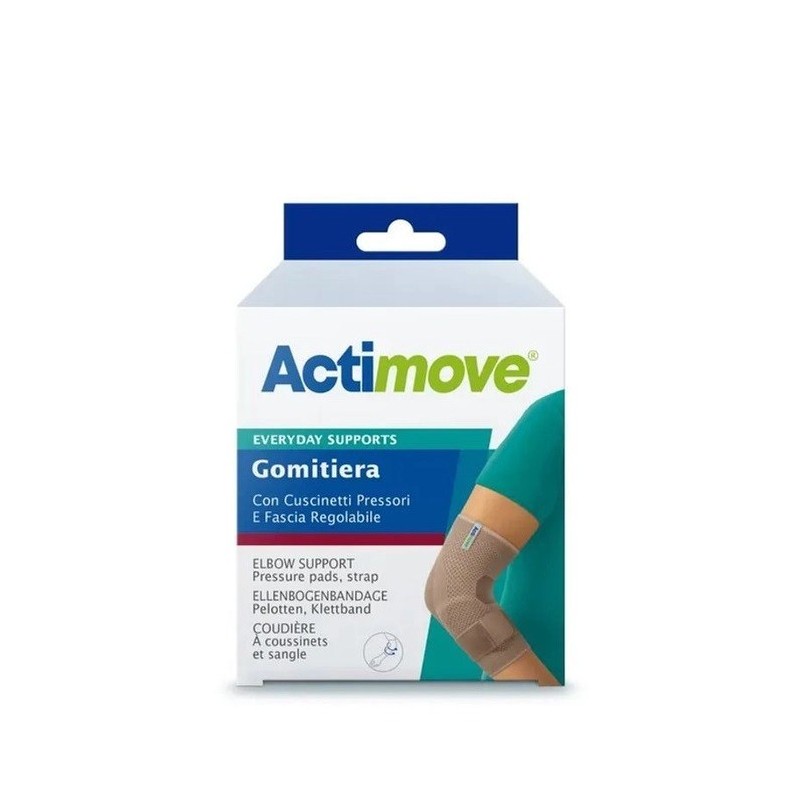 Essity Italy Actimove Everyday Gomitiera Elastica Con Cuscinetti Pressori E Fascia Regolabile M