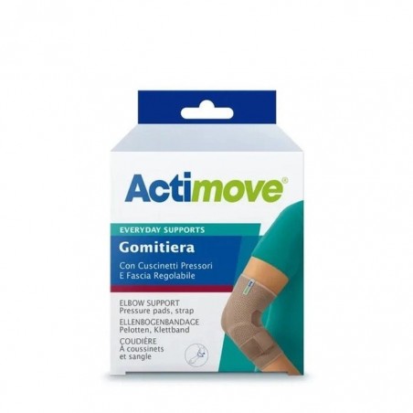 Essity Italy Actimove Everyday Gomitiera Elastica Con Cuscinetti Pressori E Fascia Regolabile M