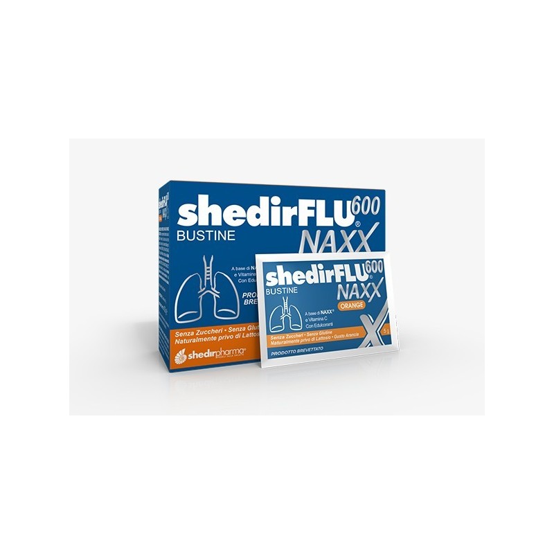 Shedir Pharma Unipersonale Shedirflu 600 Naxx Arancia Senza Zuccheri 20 Bustine