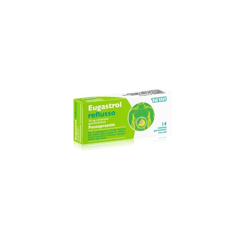 Eugastrol Reflusso 20 mg Pantoprazolo 14 Compresse Gastroresistenti Protettore Gastrico