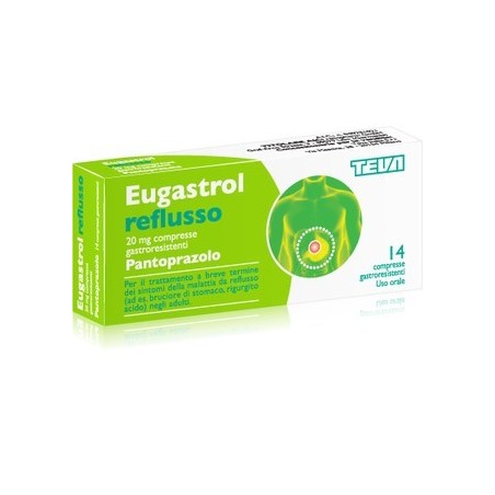 Eugastrol Reflusso 20 mg Pantoprazolo 14 Compresse Gastroresistenti Protettore Gastrico