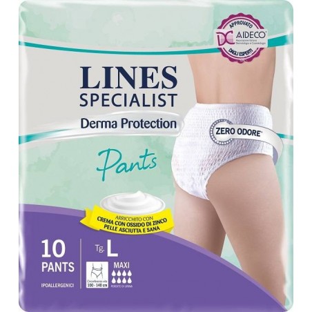 Fater Pannolone Per Incontinenza Lines Specialist Derma Pants Maxi L 10 Pezzi