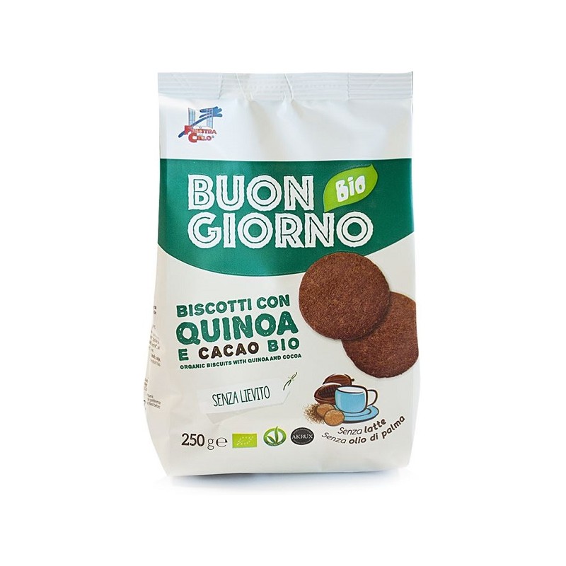 Biotobio Buongiornobio Biscotti Con Quinoa E Cacao Senza Lievito 250 G