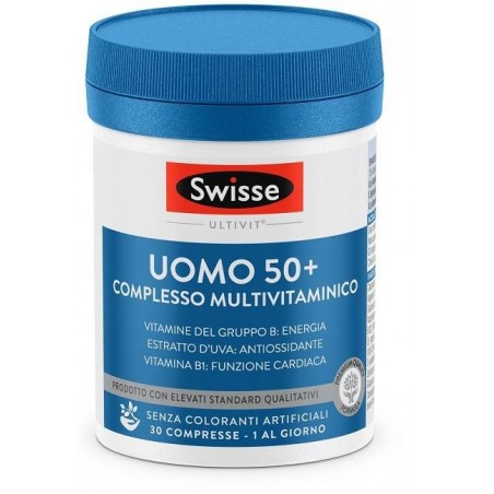 Health And Happiness It. Swisse Multivitaminico Uomo 50+ 30 Compresse