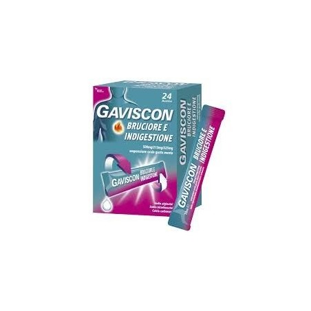 Gaviscon Bruciore E Indigestione 24 bustine monodose gusto menta