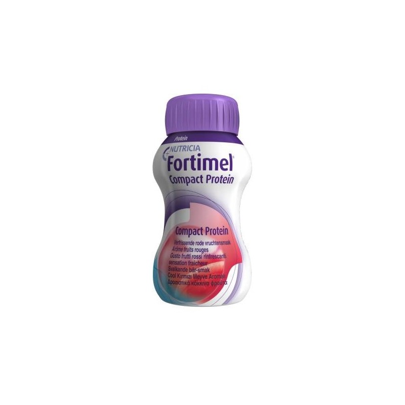 Danone Nutricia Soc. Ben. Nutricia Fortimel Compact Protein Gusto Frutti Rossi Rinfrescanti 4 Bottiglie Da 125 Ml