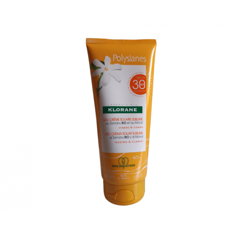 Klorane Gel-crema Solare Sublime Spf 30 Viso/corpo 200 Ml