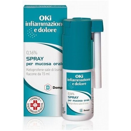 Oki Infiammazione e Dolore Spray Orale 0,16% Ketoprofene 15 ml - Farmasole