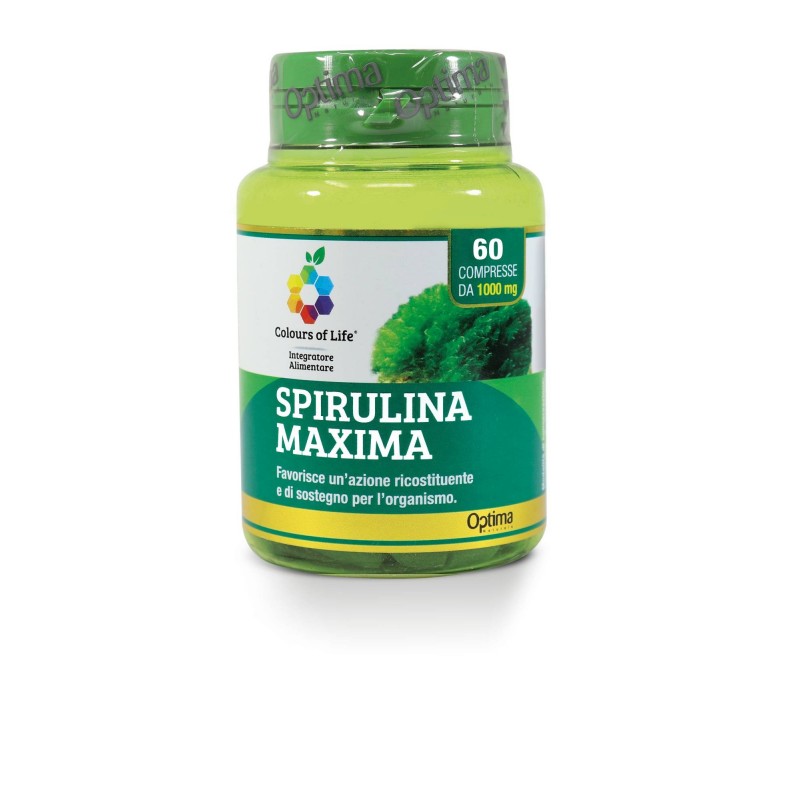 Optima Naturals Colours Of Life Spirulina Maxima 60 Compresse 1000 Mg